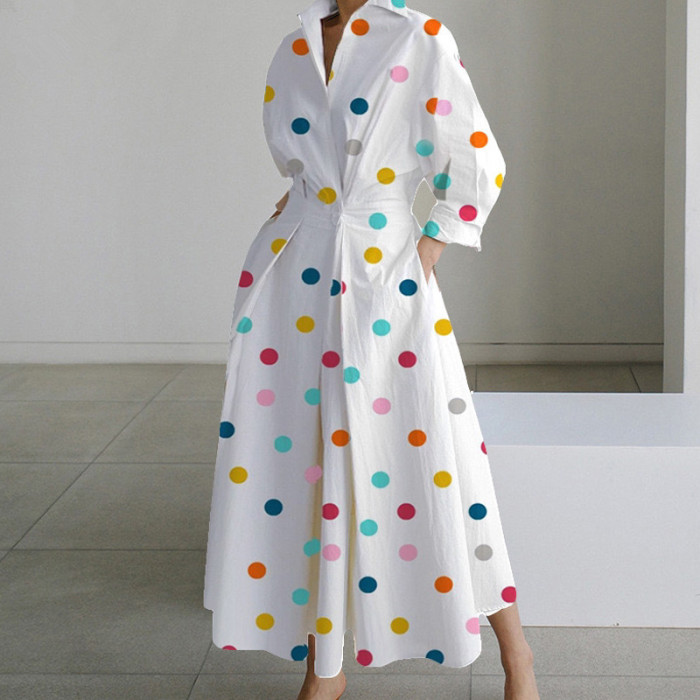 Fashion Loose Print Swing Dress