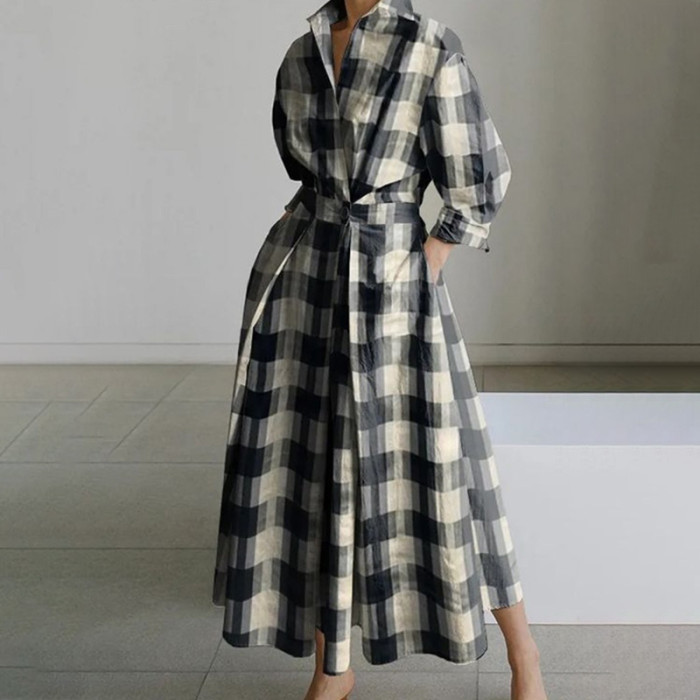 Fashion Loose Print Swing Dress