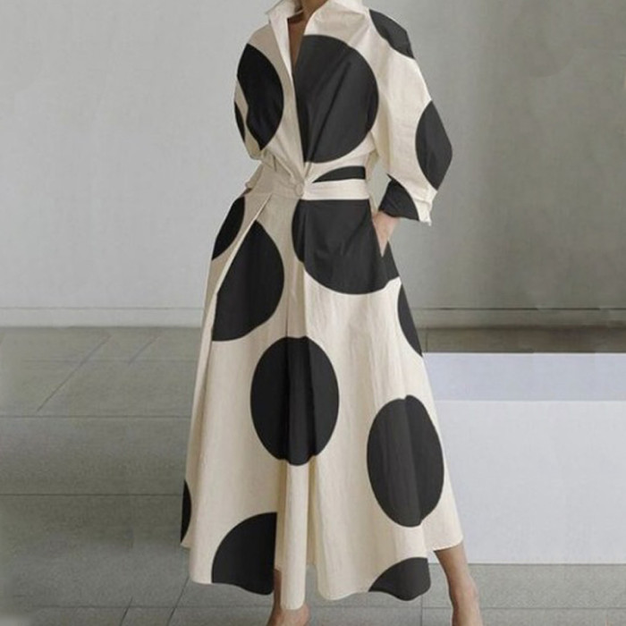 Fashion Loose Print Swing Dress