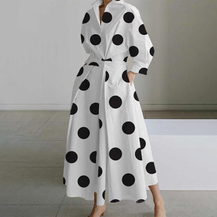 Fashion Loose Print Swing Dress