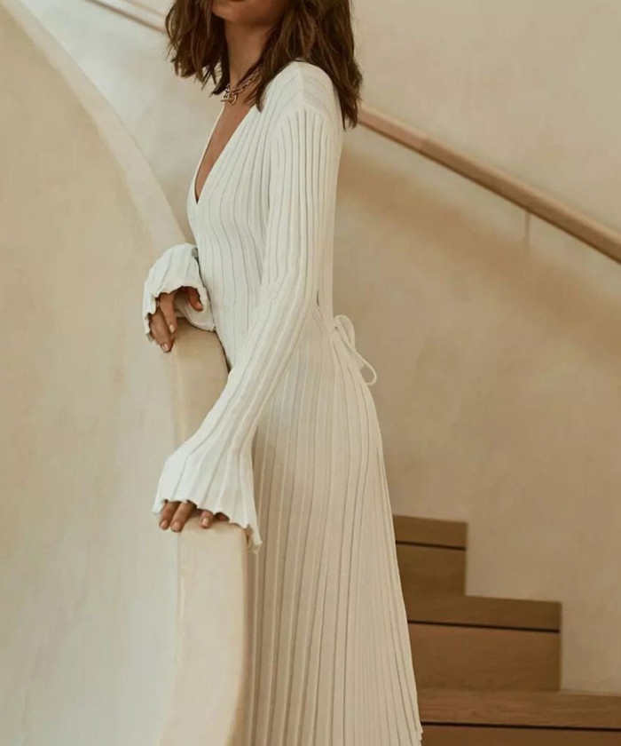 Elegant Classic Pit Knitting Dress
