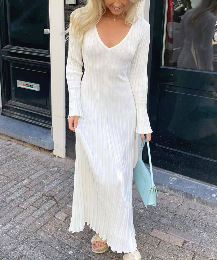 Elegant Classic Pit Knitting Dress