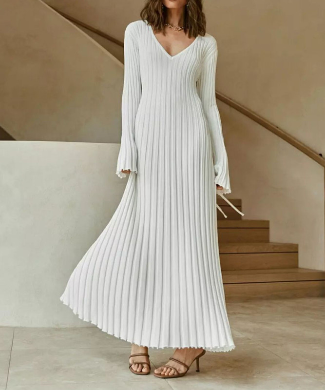 Elegant Classic Pit Knitting Dress