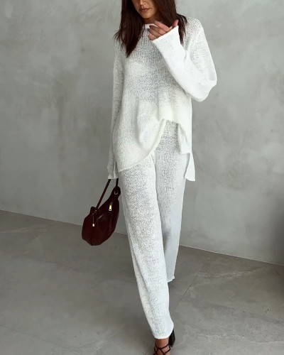 Personalized knitted casual two-piece set
