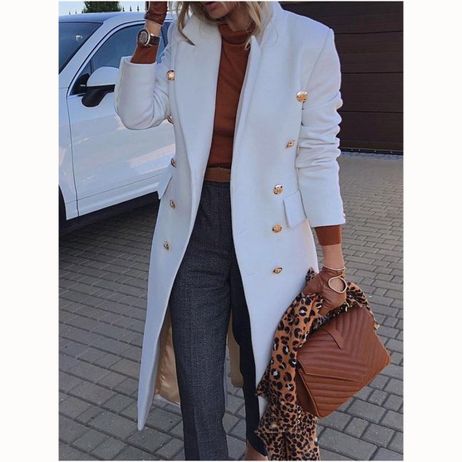 Classic Fit Ladies Wool Jacket with Buttons main image 1