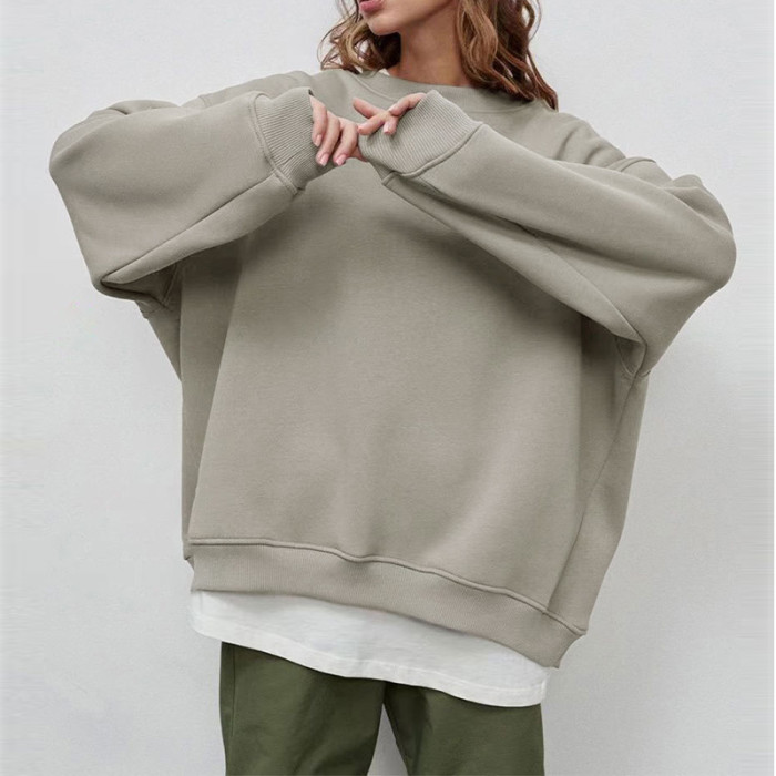 Casual Loose Polar Fleece Sweatshirt