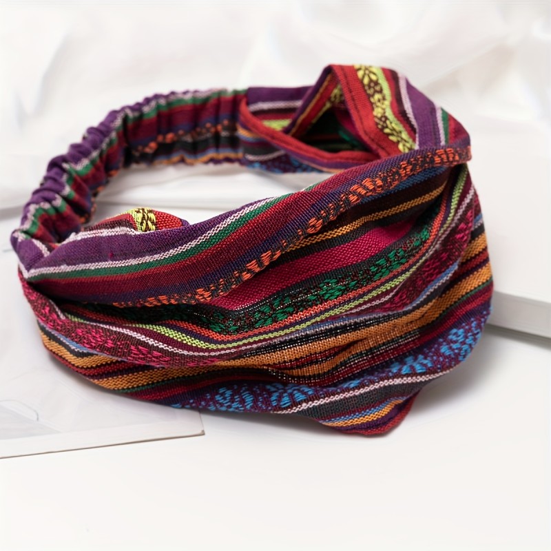 Chic Boho Style Knitted Headband - Fashionable Hair & Neck Scarf for Women - Versatile Casual Accessory