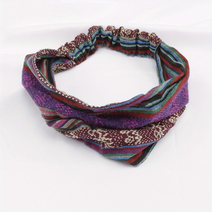 Chic Boho Style Knitted Headband - Fashionable Hair & Neck Scarf for Women - Versatile Casual Accessory
