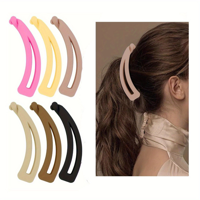 7pcs Matte Banana Hair Claw Clips for Women - Strong Grip, Large Size 4.7 Inch, Assorted Colors, Suitable for Thick Hair, Versatile Hair Accessories for Ponytails and Styling