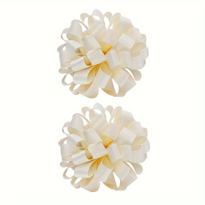 2pcs Cute Hydrangea Hair Ties For Little Girls, Multicolour Hydrangea Hair Ties, Braided Ponytail Holder, Adorable Hair Accessories For Little Girls