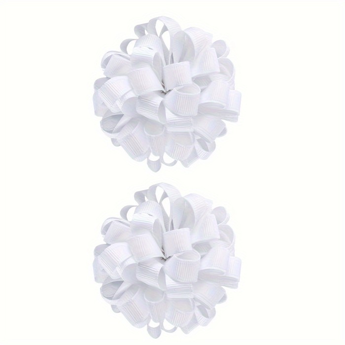 2pcs Cute Hydrangea Hair Ties For Little Girls, Multicolour Hydrangea Hair Ties, Braided Ponytail Holder, Adorable Hair Accessories For Little Girls