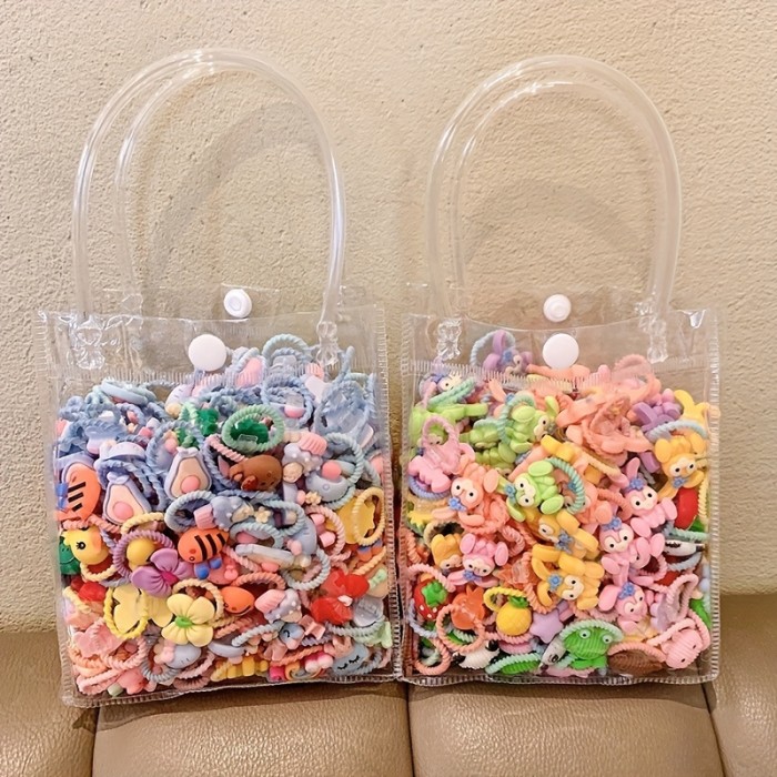 40pcs Cute Hair Tie Set - Colorful Elastic Bands for Women & Girls, Perfect for Ponytails & Braids