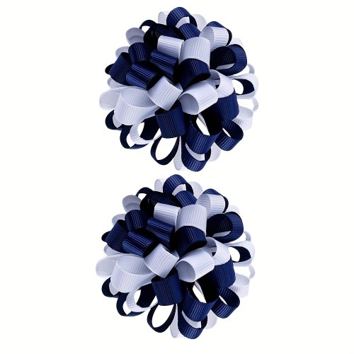 2pcs Cute Hydrangea Hair Ties For Little Girls, Multicolour Hydrangea Hair Ties, Braided Ponytail Holder, Adorable Hair Accessories For Little Girls