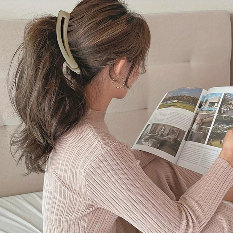 7pcs Matte Banana Hair Claw Clips for Women - Strong Grip, Large Size 4.7 Inch, Assorted Colors, Suitable for Thick Hair, Versatile Hair Accessories for Ponytails and Styling