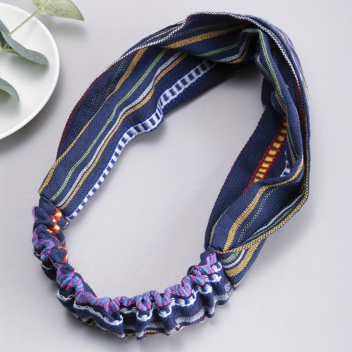 Chic Boho Style Knitted Headband - Fashionable Hair & Neck Scarf for Women - Versatile Casual Accessory