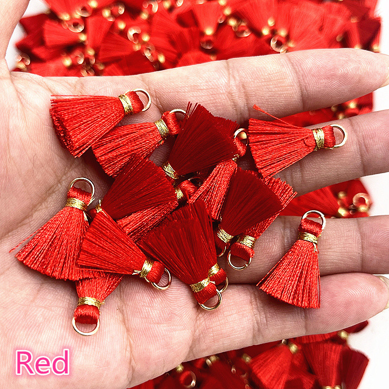 10pcs 20mm Mini Metal Drop Connector Ring Tassel Charms - Decorative DIY Craft Jewelry Earrings Making Supplies with Dangle Tassel Pendant - Ideal for Handmade Jewelry, Accessories, and Fashion Design
