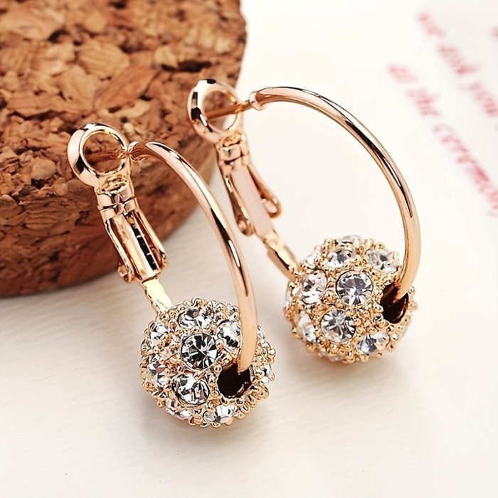 Fashion Trend Earrings, Girls Sparkling Earrings, Jewelry, Birthday And Christmas Gifts, 3 Colors To Choose for stocking stuffers
