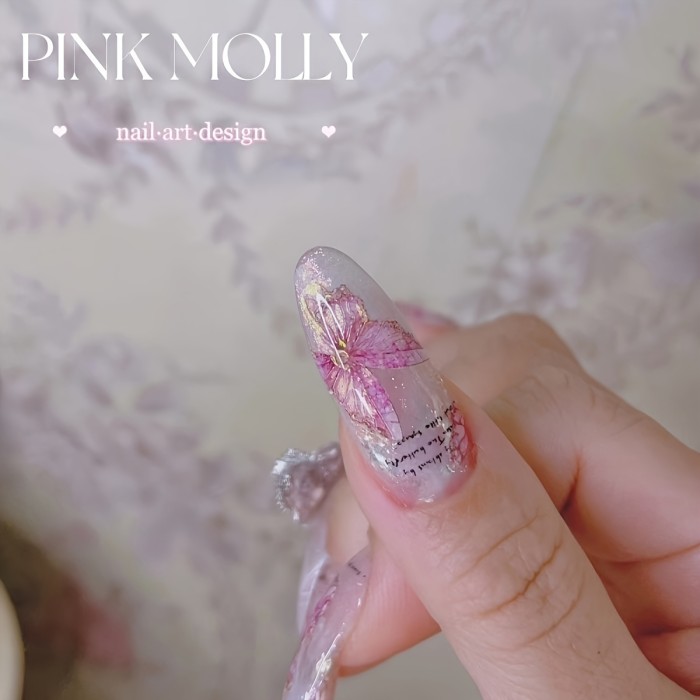 Ins Style Butterfly Embossed Wing Streamer Laser Stickers Colorful Butterfly Colorful Three-Dimensional Fairy Stickers Nail Stickers