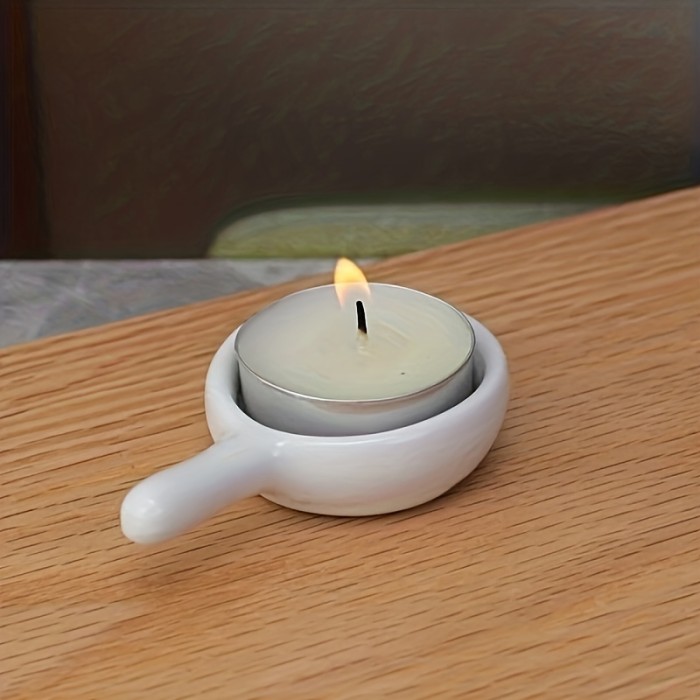 1pc Exquisite Modern Ceramic Candle Holder - Unique Wedding Party Festival Decoration - Artistic Home Table Centerpiece with Elegant Design