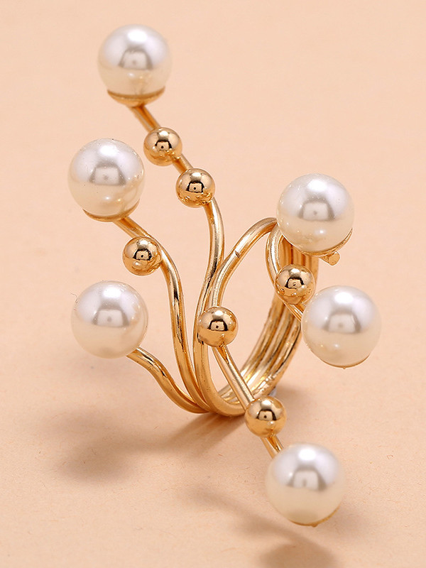 Original Statement Irregular Beads Ring