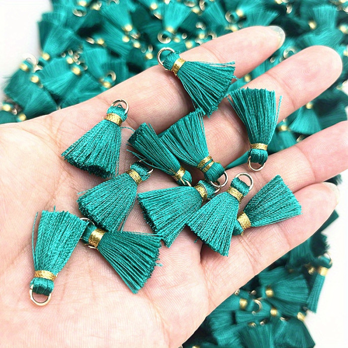 10pcs 20mm Mini Metal Drop Connector Ring Tassel Charms - Decorative DIY Craft Jewelry Earrings Making Supplies with Dangle Tassel Pendant - Ideal for Handmade Jewelry, Accessories, and Fashion Design