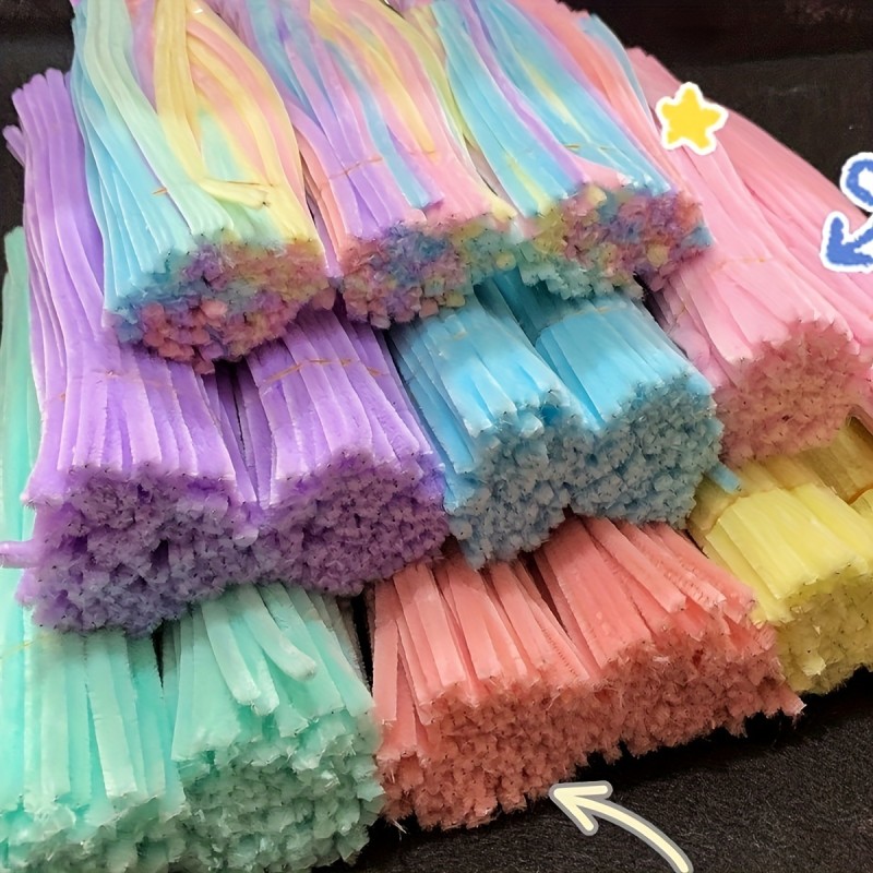 100pcs Multicolor Twist Stick Diy Handmade Hair Strip