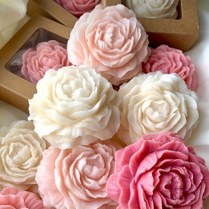 Versatile Peony Silicone Mold for Candles, Soaps and Crafts - Durable, Heat Resistant and Reusable