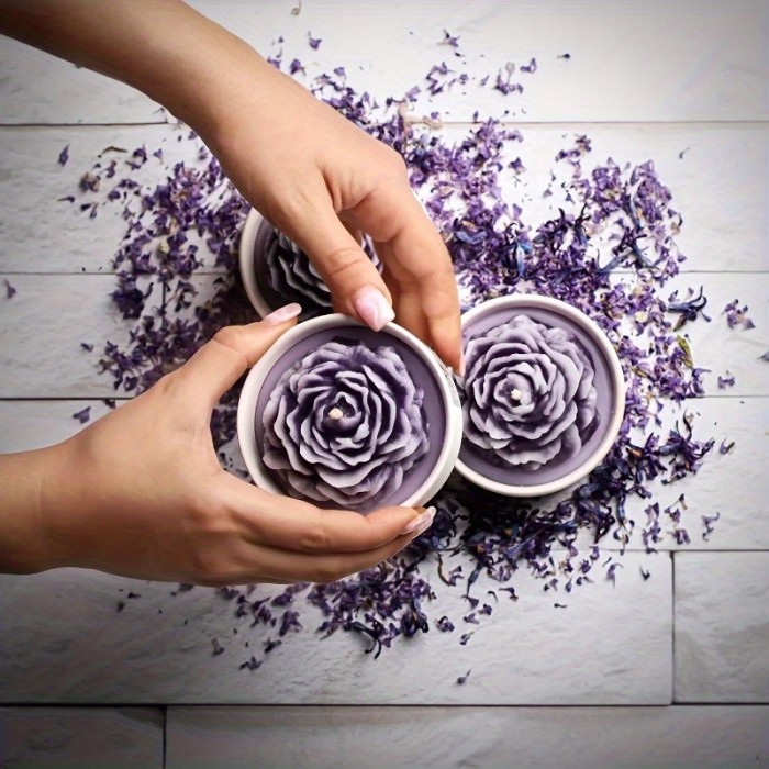 Versatile Peony Silicone Mold for Candles, Soaps and Crafts - Durable, Heat Resistant and Reusable