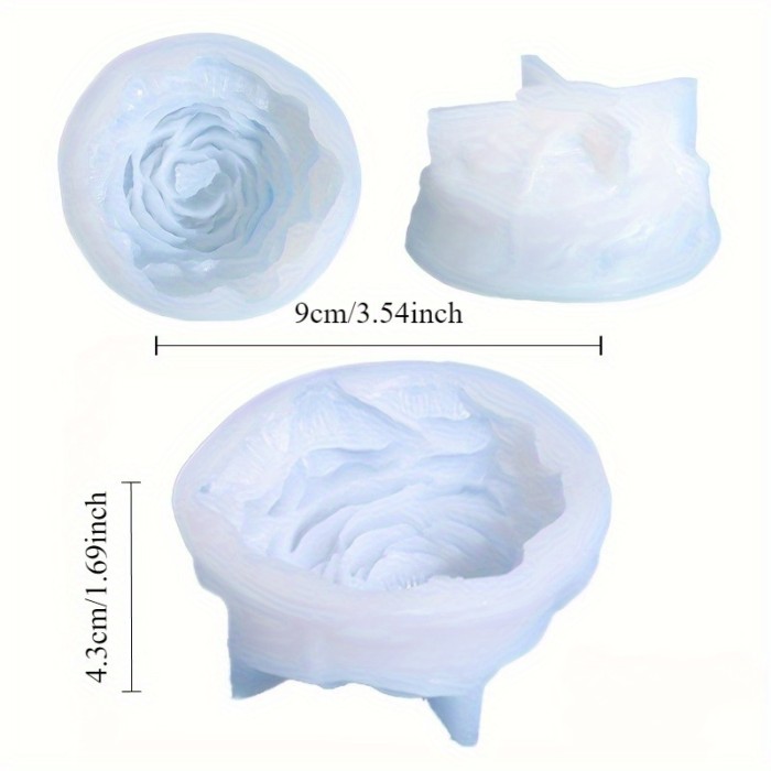 Versatile Peony Silicone Mold for Candles, Soaps and Crafts - Durable, Heat Resistant and Reusable