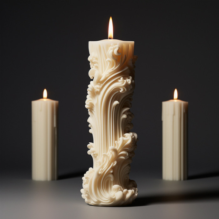 Premium European Style Aromatherapy Candle Mold - Stylish Silicone DIY Kit for Minimalist Column Candles with Drip-Free Finish - Perfect for Plaster Art & Unique Holiday Gift Making