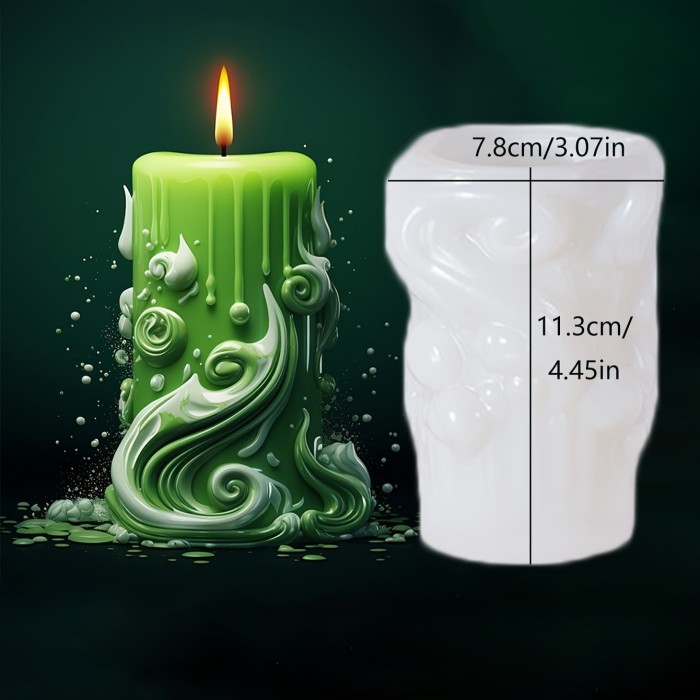 1pc Premium DIY Silicone Mold for Creating Unique Cylindrical Aromatherapy Candles