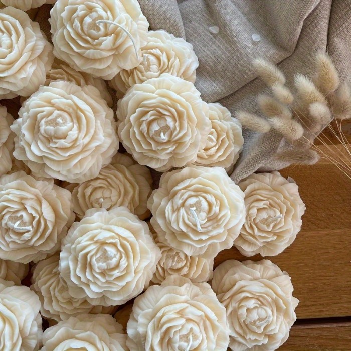 Versatile Peony Silicone Mold for Candles, Soaps and Crafts - Durable, Heat Resistant and Reusable