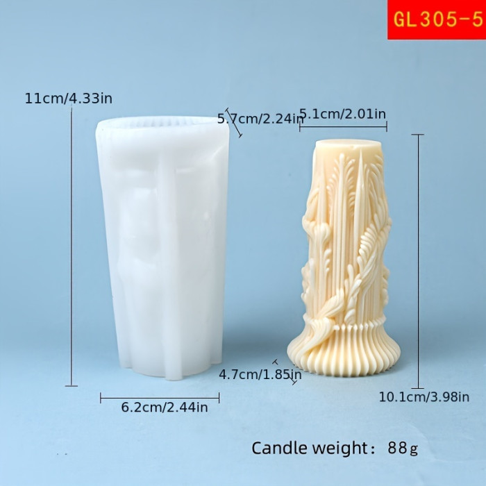 Creative Geometry Roman Column European Pillar Cylindrical Aromatherapy Candle Silicone Mold