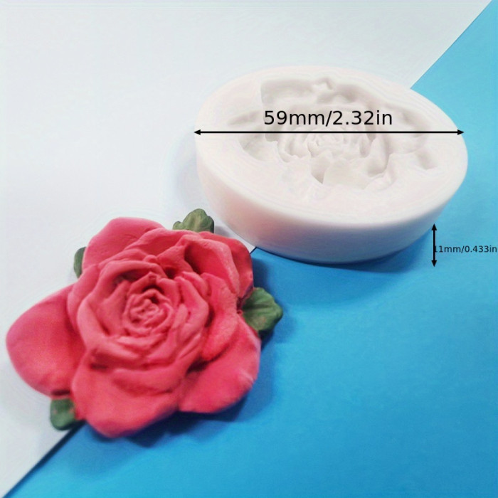 4pcs Rose Silicone Mold Set for DIY Candles, Soaps & Home Decor - Versatile Kitchen and Dining Crafting Tools