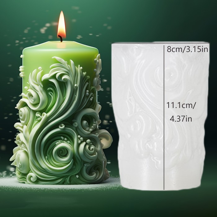 1pc Premium DIY Silicone Mold for Creating Unique Cylindrical Aromatherapy Candles