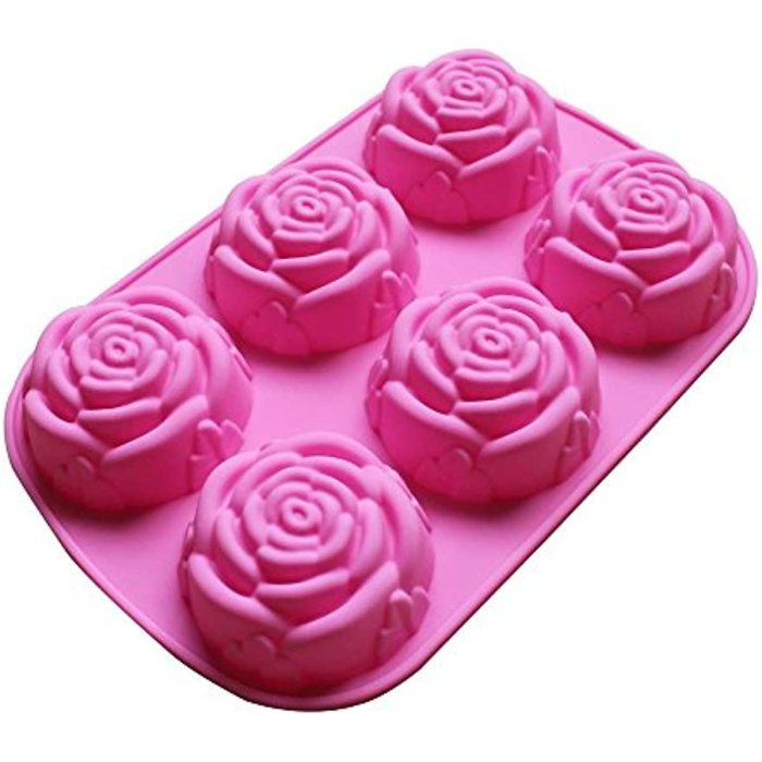 1pc Large Rose Flower Design Silicone Ice Cube Chocolate Soap Tray Mold for Restaurant, Food Truck, and Bakery Party Makers