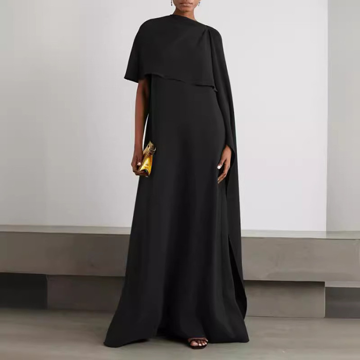 Asymmetrical Solid Color Loose Casual Dress