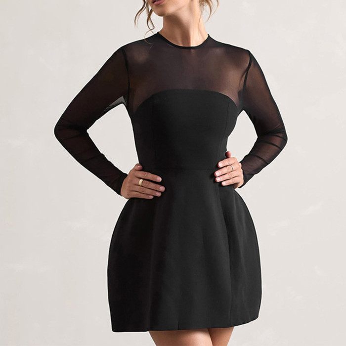 Fall  Elegant Mesh Slim Skirt