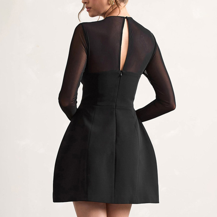 Fall  Elegant Mesh Slim Skirt
