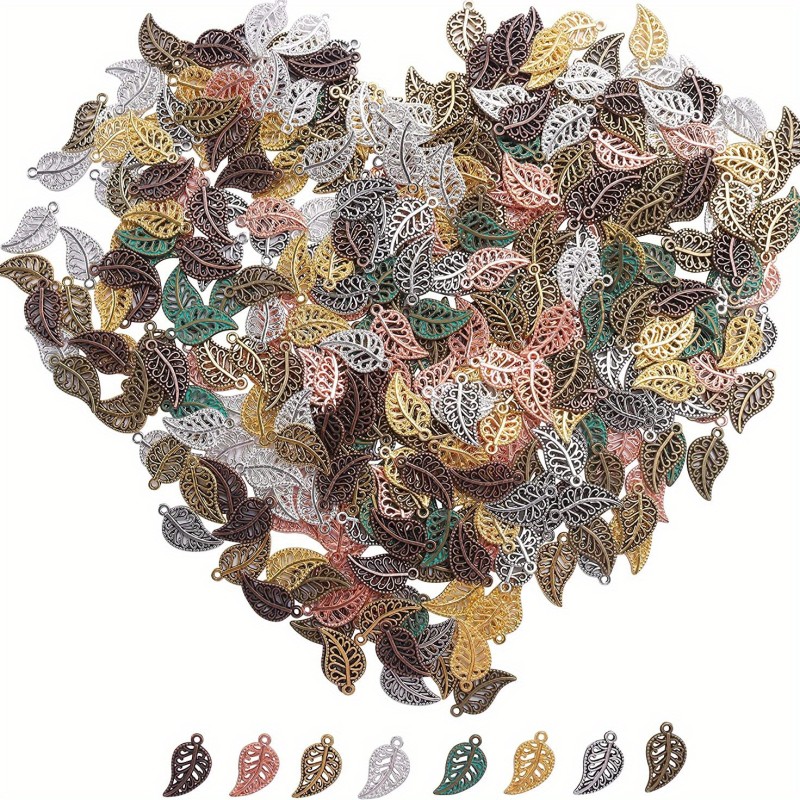30pcs Alloy Wholesale Bulk Tree Leaves Pendants for DIY Necklace, Bracelet, Earring, Keychain, Headpieces