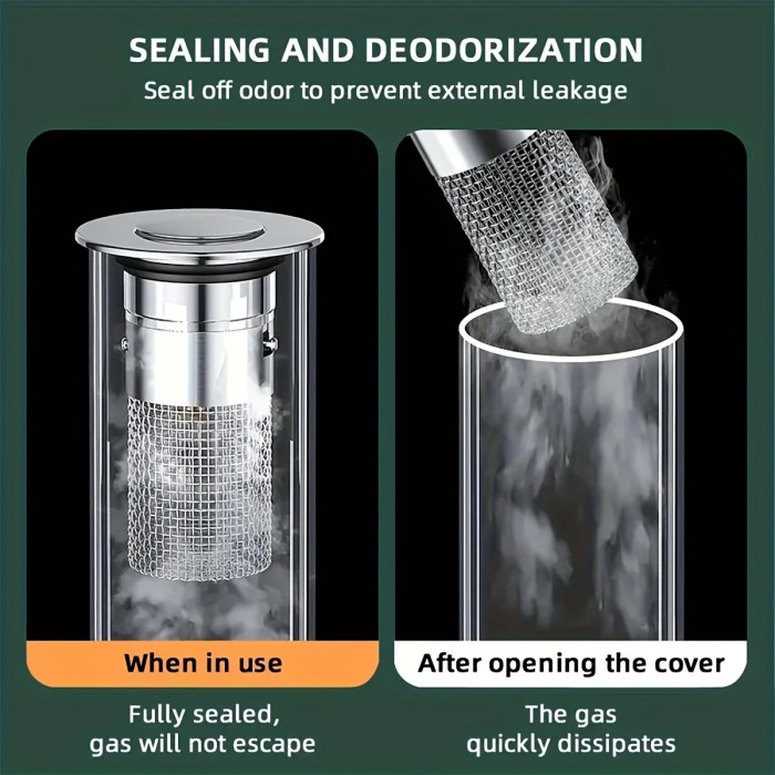 Stainless Steel Pop-Up Bathroom Sink Stopper with Anti-Odor Drain Strainer - Fits 1.1-1.6\