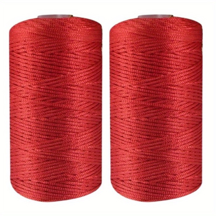 100g\u002Fpc 2pcs Nylon 100% Ice Linen Yarn Crochet Thread for Hand-knitting, 1.5mm Width, Suitable for Braiding Summer Sun Hat Shoes Cushion