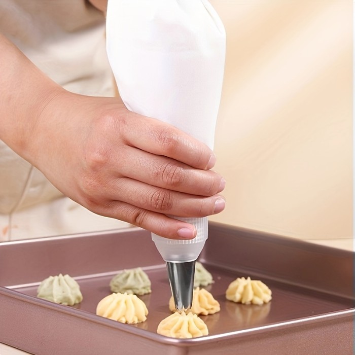 5pcs Silicone Reusable Piping Bags for Cake & Cookie Decorating - Kitchen Essentials