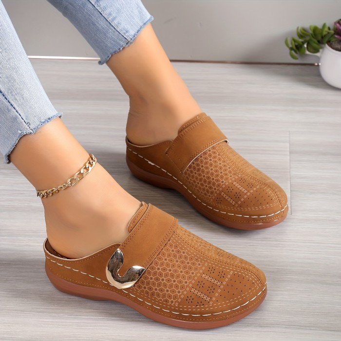 Women's Wedge Heeled Sandals, Casual Slip On Platform Shoes, Comfortable Slip On Sandals