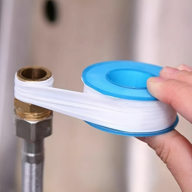 1\u002F3pcs PTFE Water Pipe Tape, Oil-free Sealing Tape, Fitting Thread Seal Tape, White Pipe Thread Seal Raw Material Tape, Home Essential Bath\u002FBathroom Accessories