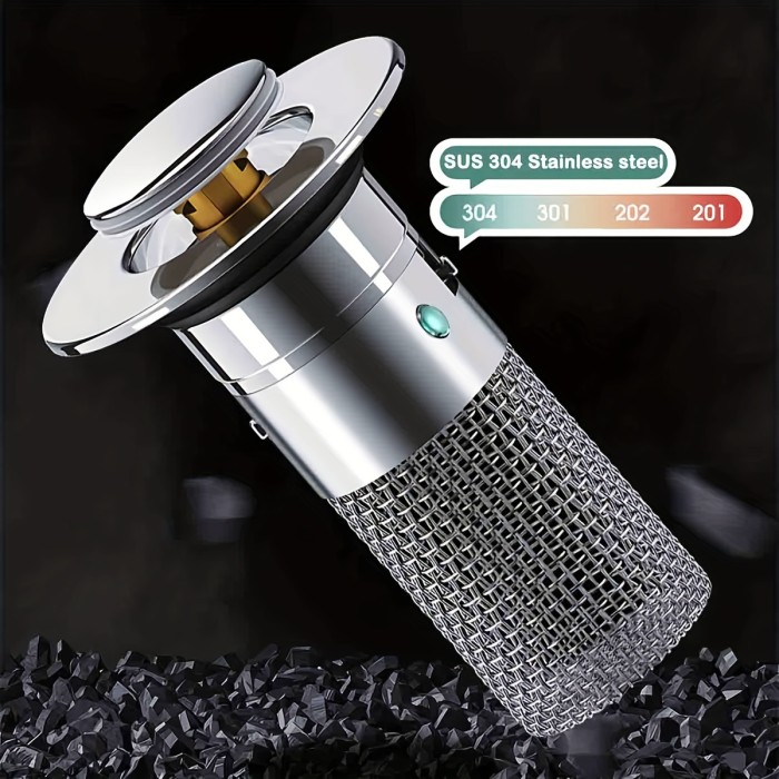Stainless Steel Pop-Up Bathroom Sink Stopper with Anti-Odor Drain Strainer - Fits 1.1-1.6\