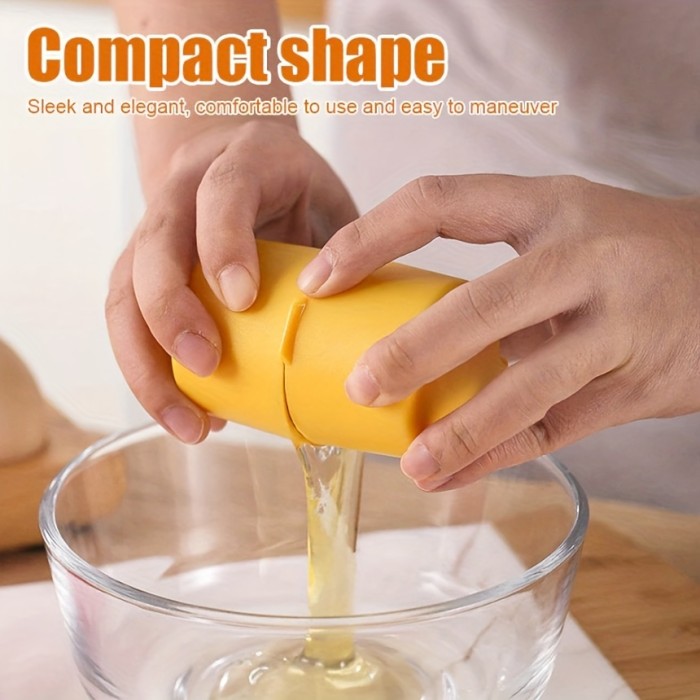 Easy-Clean Egg Shell Separator - Quick Peel & Yolk Divider for Kitchen, Baking Essentials