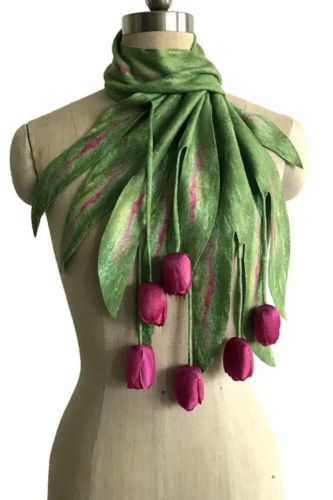 Fashion 3D Flower Print Scarf
