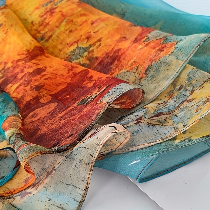 1pc Elegant Floral Print Scarf for Women - Soft Breathable Polyester Shawl, Versatile for Beach, Travel, Sun Protection, Casual Weekend Accessory, Woven Jacquard, 100% Polyester, No Feathers, Hand Washable