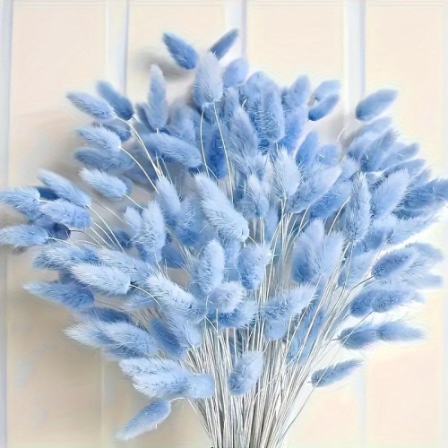50 Pcs Blue Feather Grass Bouquets - 16.5\